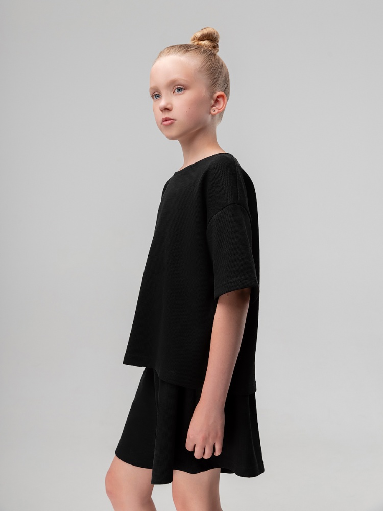 Костюм с юбкой-шортами 46-151MU; черный