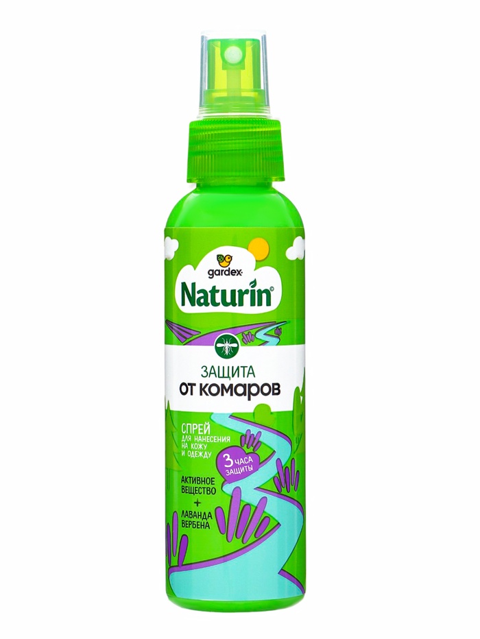 Спрей от комаров Gardex Naturin, 125 мл