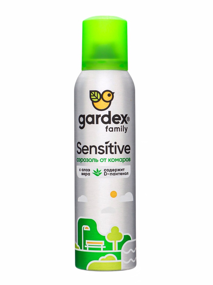 Аэрозоль от комаров Gardex Family. Sensitive, 150 мл