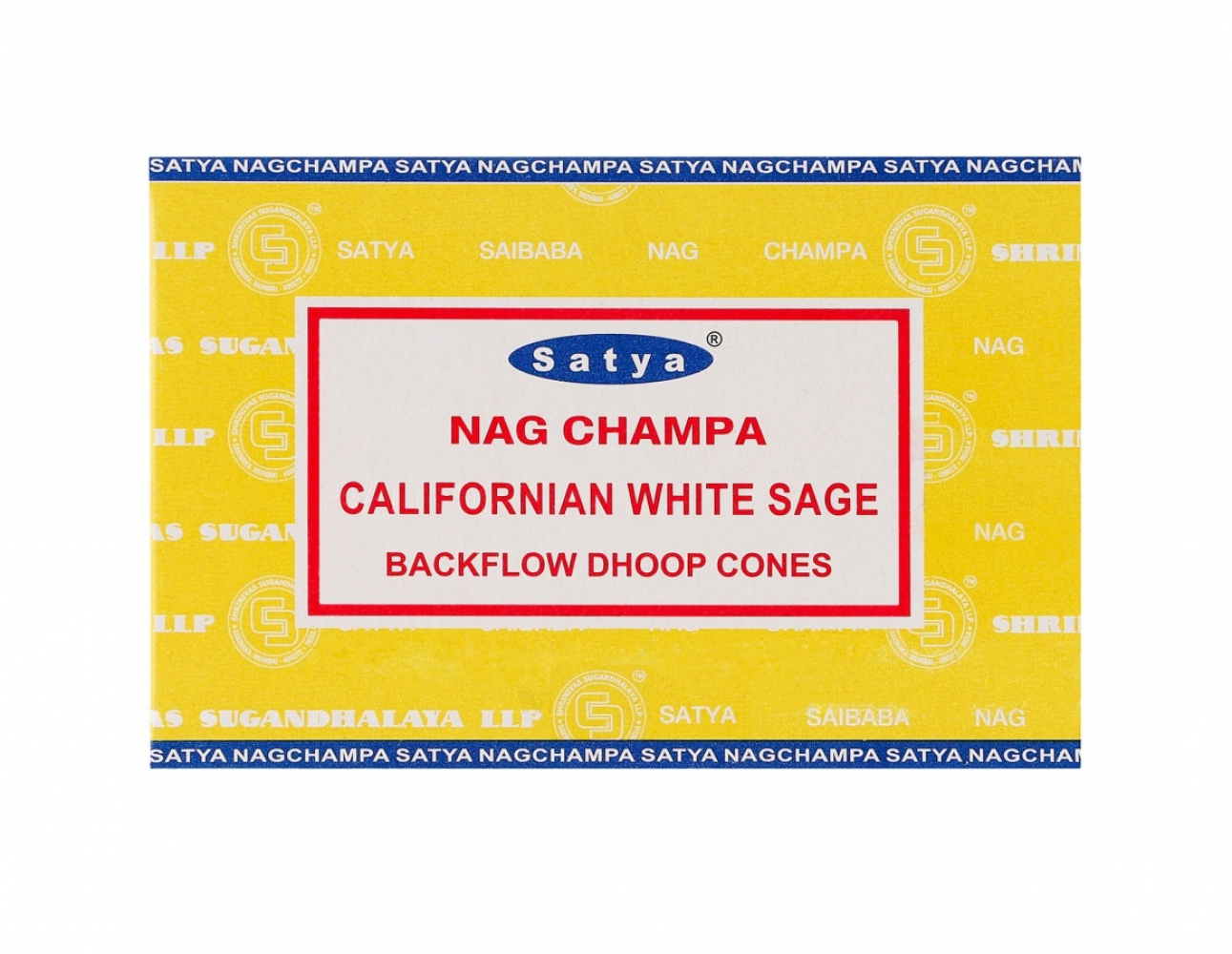 SATYA Californian White Sage Dhoop Cone Благовония конусы Калифорнийский Белый Шалфей 12шт