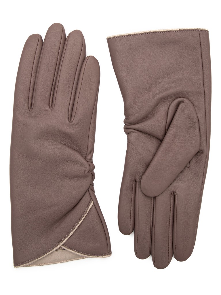 Ст.цена 2000р Перчатки жен п/ш LB-2407 rose taupe/l.cacao