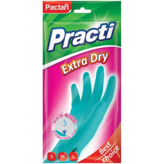 Перчатки резиновые хозяйственные Paclan