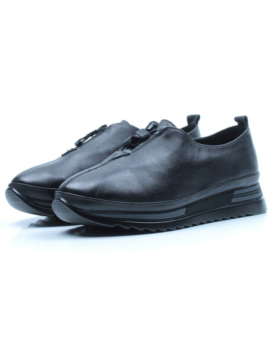 03-5019 BLACK Полуботинки женские (натуральная кожа)