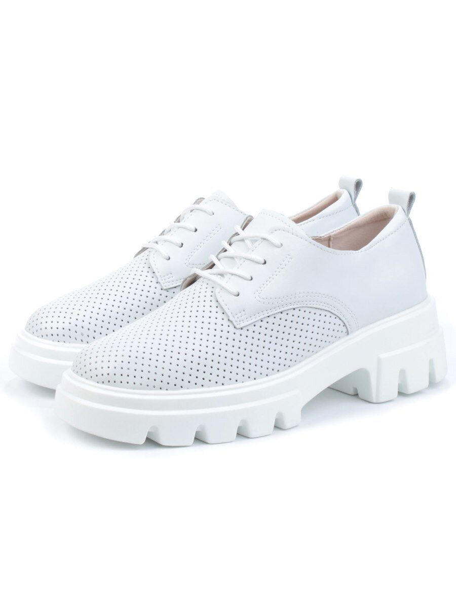 03-HY11-2D WHITE Полуботинки женские (натуральная кожа)