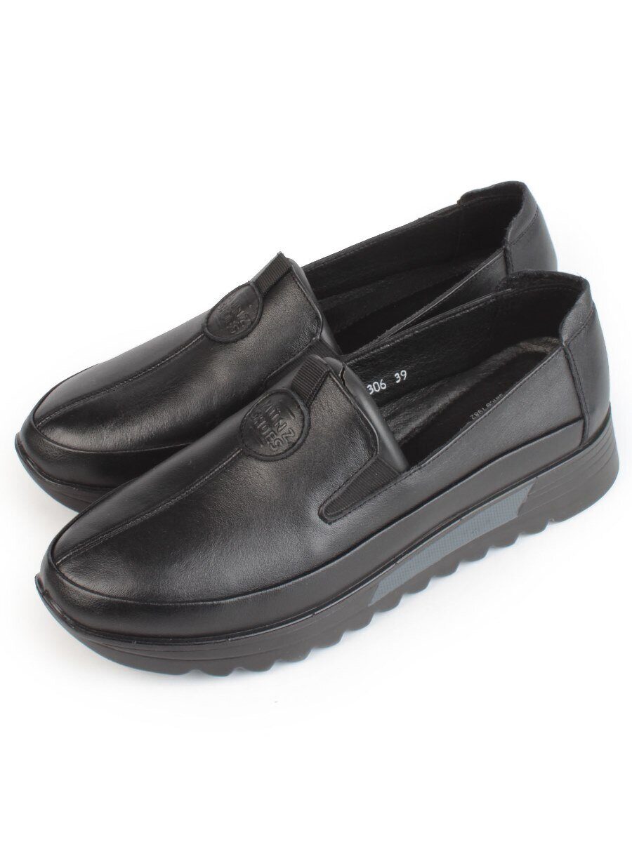 03-5306 BLACK Полуботинки женские (натуральная кожа)