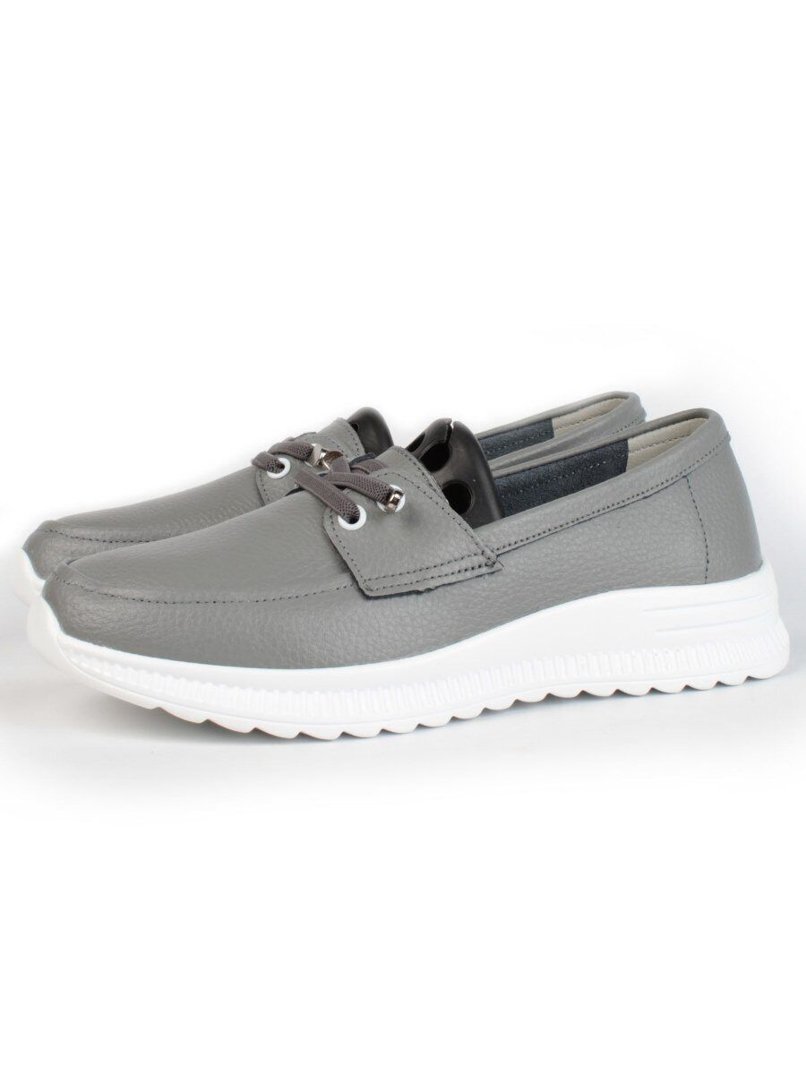 03-ZL-8861-1 DK. GRAY Полуботинки женские (натуральная кожа)