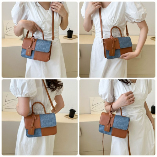 Женская сумка 4114 BEIGE BLUE
