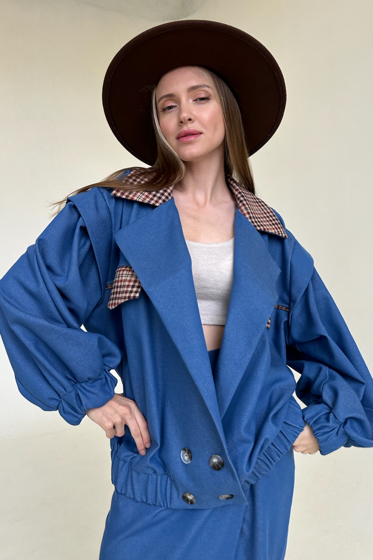 Жакет женский DENIM075/01/Синий