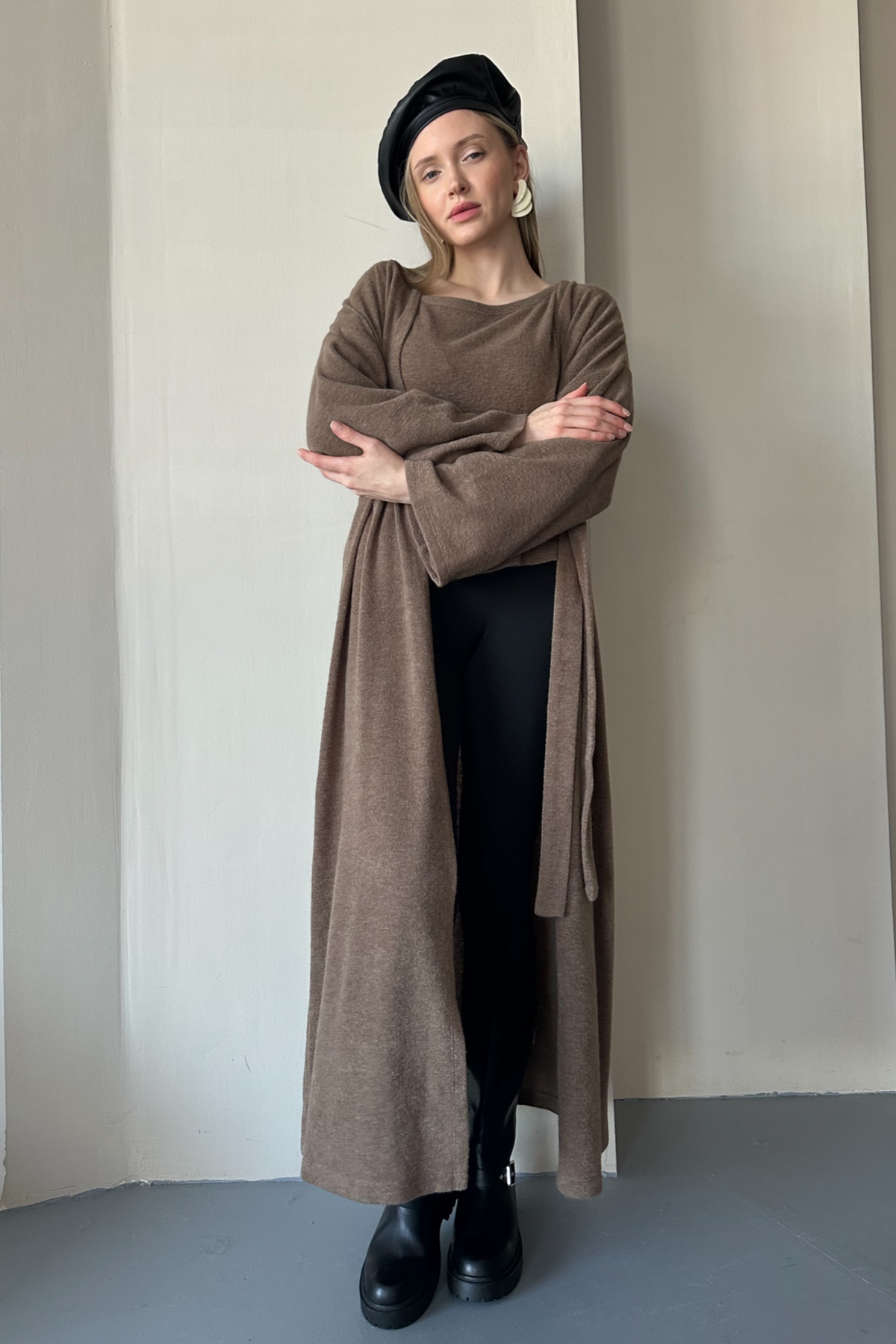 Кардиган WOOL044/04/Коричневый