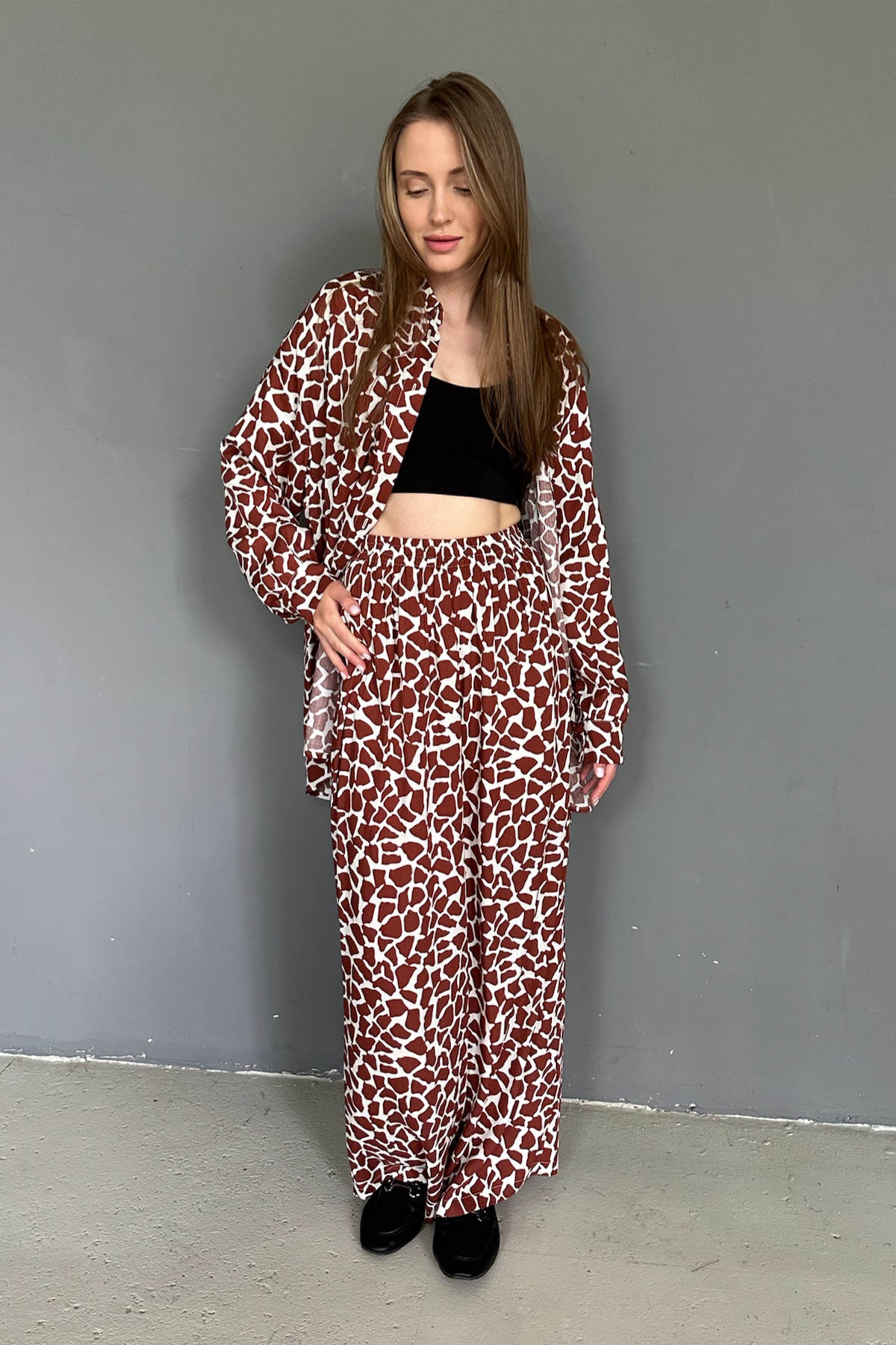 Костюм женский SET065/11/Белый, коричневый