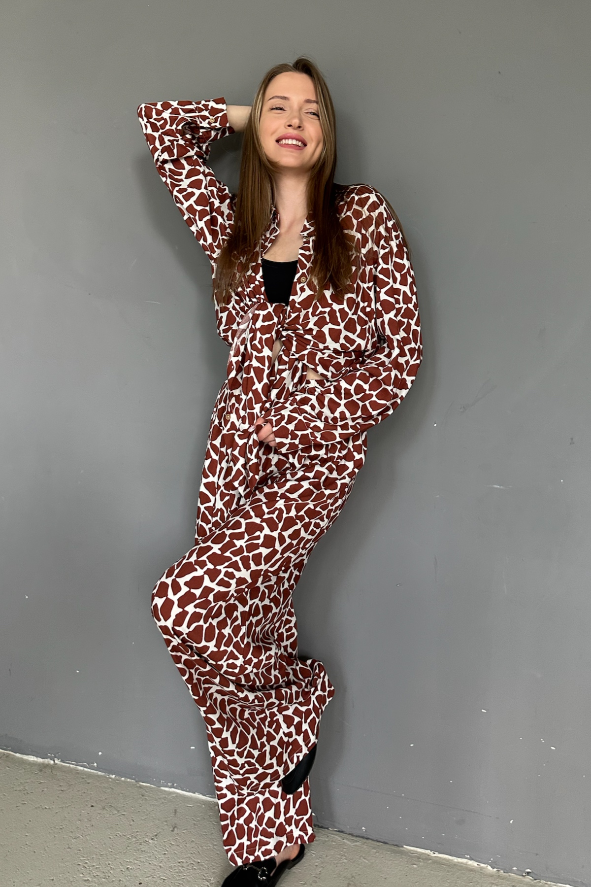 Костюм женский SET065/11/Белый, коричневый