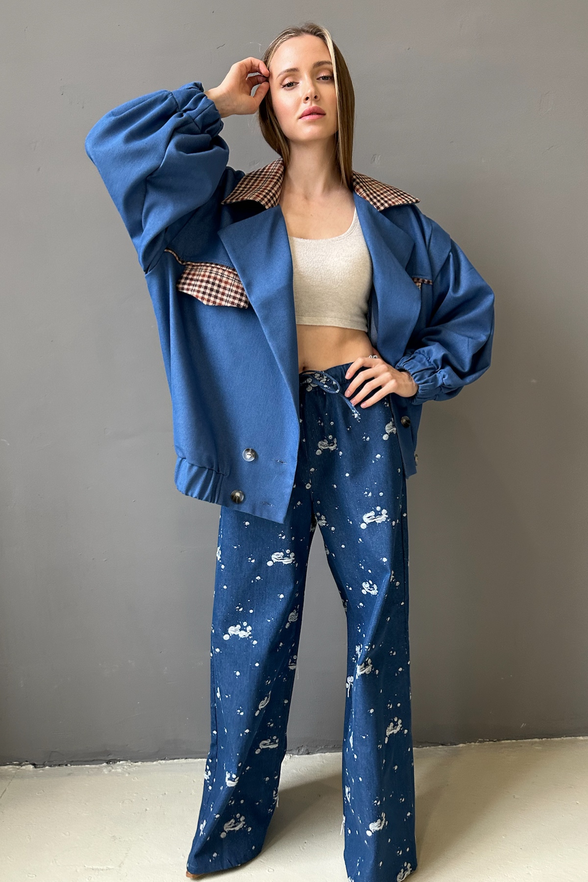 Жакет женский DENIM075/01/Синий