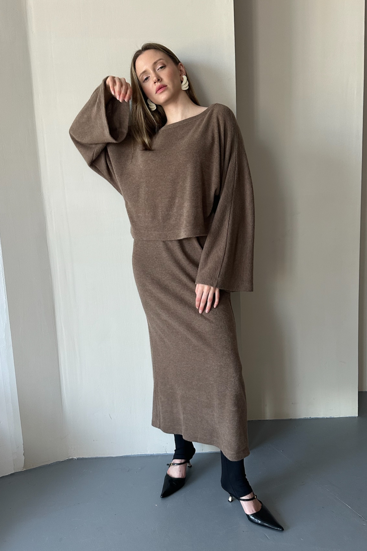 Свитер WOOL041/04/Коричневый