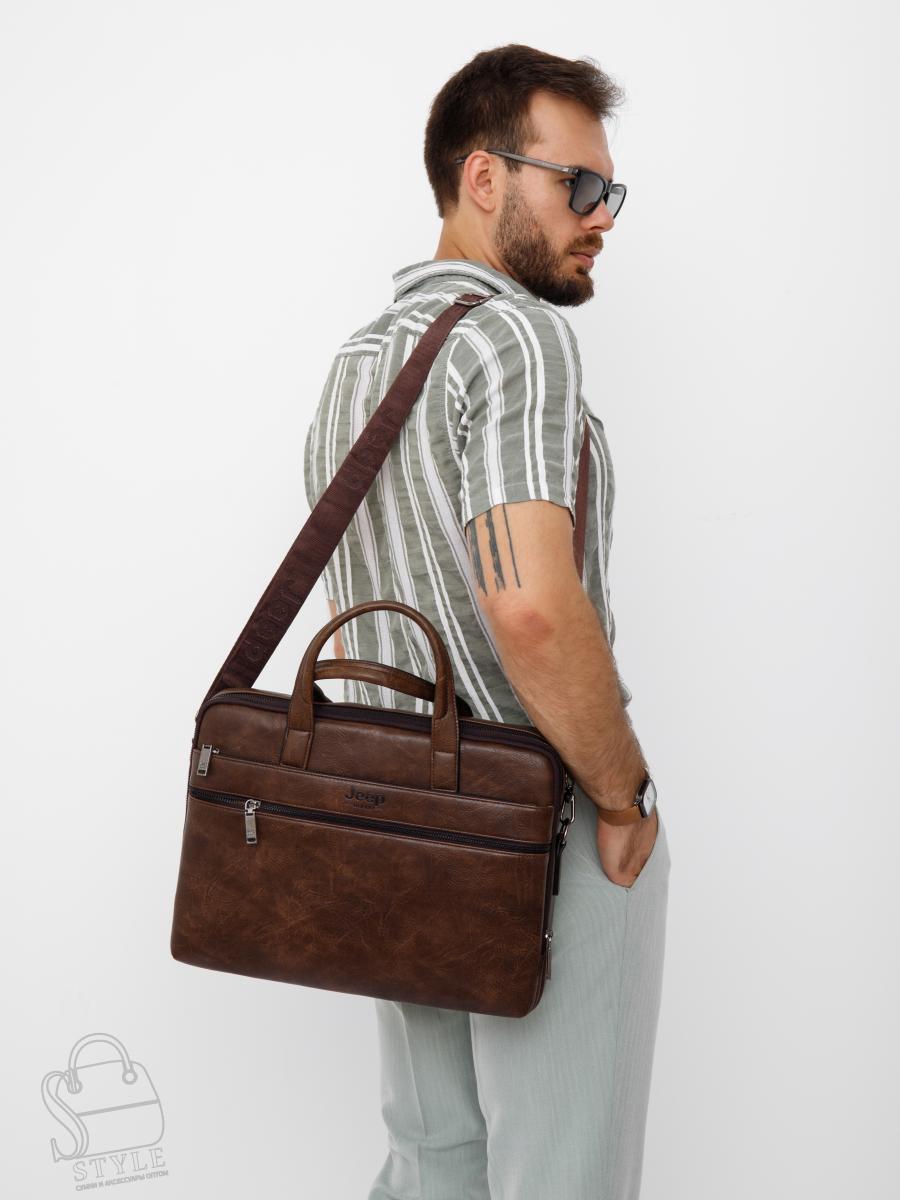 Портфель мужской 3105-5 coffee Jeep