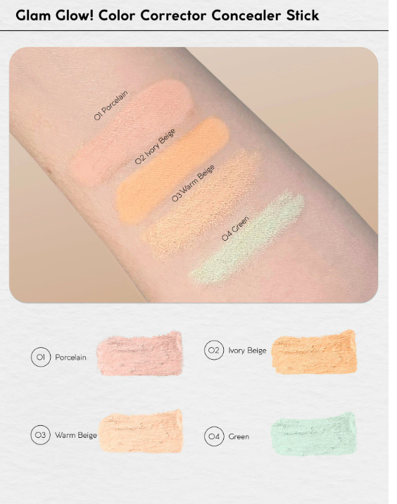 MONIC BEAUTY Корректирующий карандаш Glam&Glow! тон 02 Ivory Beige