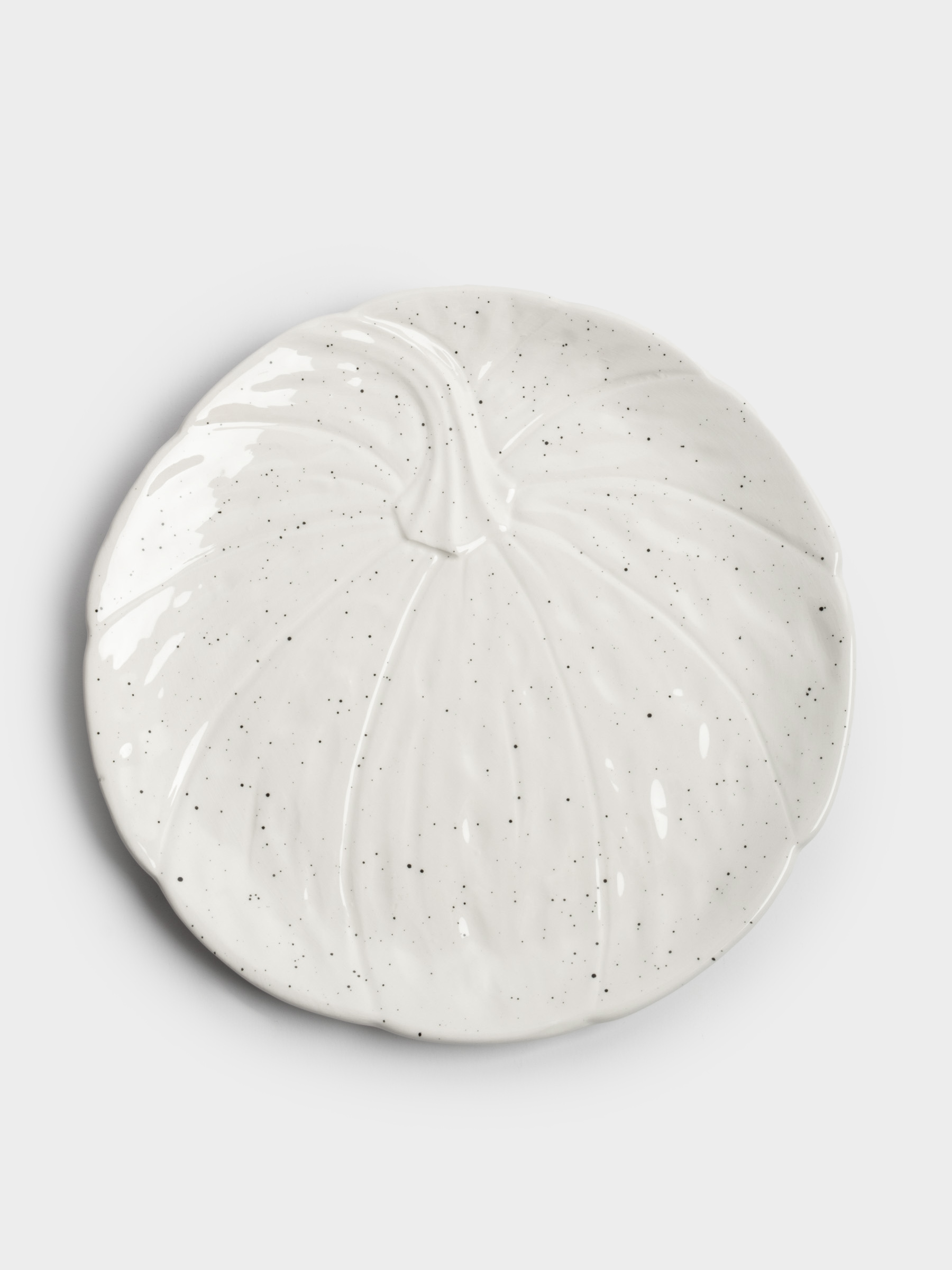 Блюдо, 22 см, керамика, белое, в крапинку, Тыква, Light pumpkin