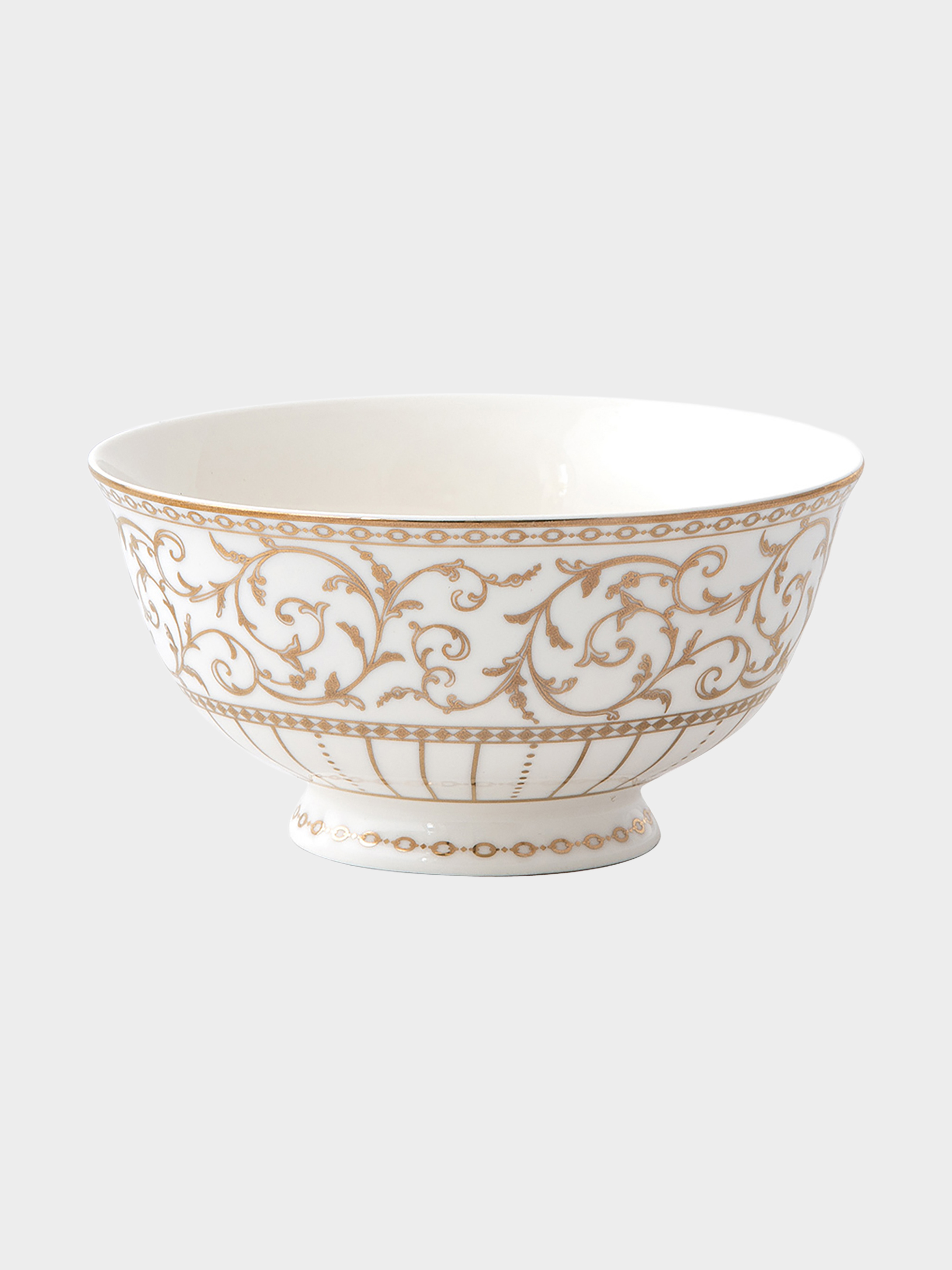 Пиала, 11х6 см, 2 шт, фарфор N, белая, с золотистым орнаментом, Golden