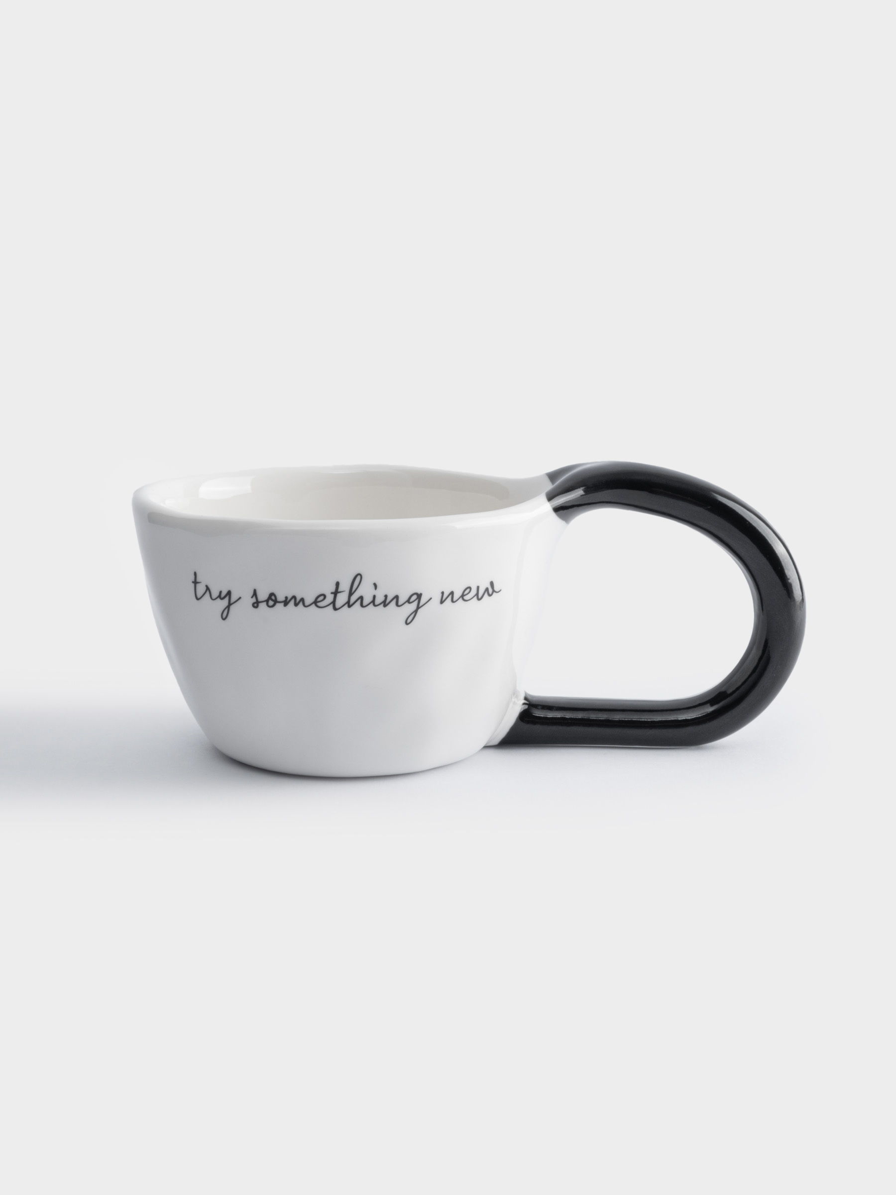 Кружка, 350 мл, фарфор N, бело-черная, Try something new, Eccentric