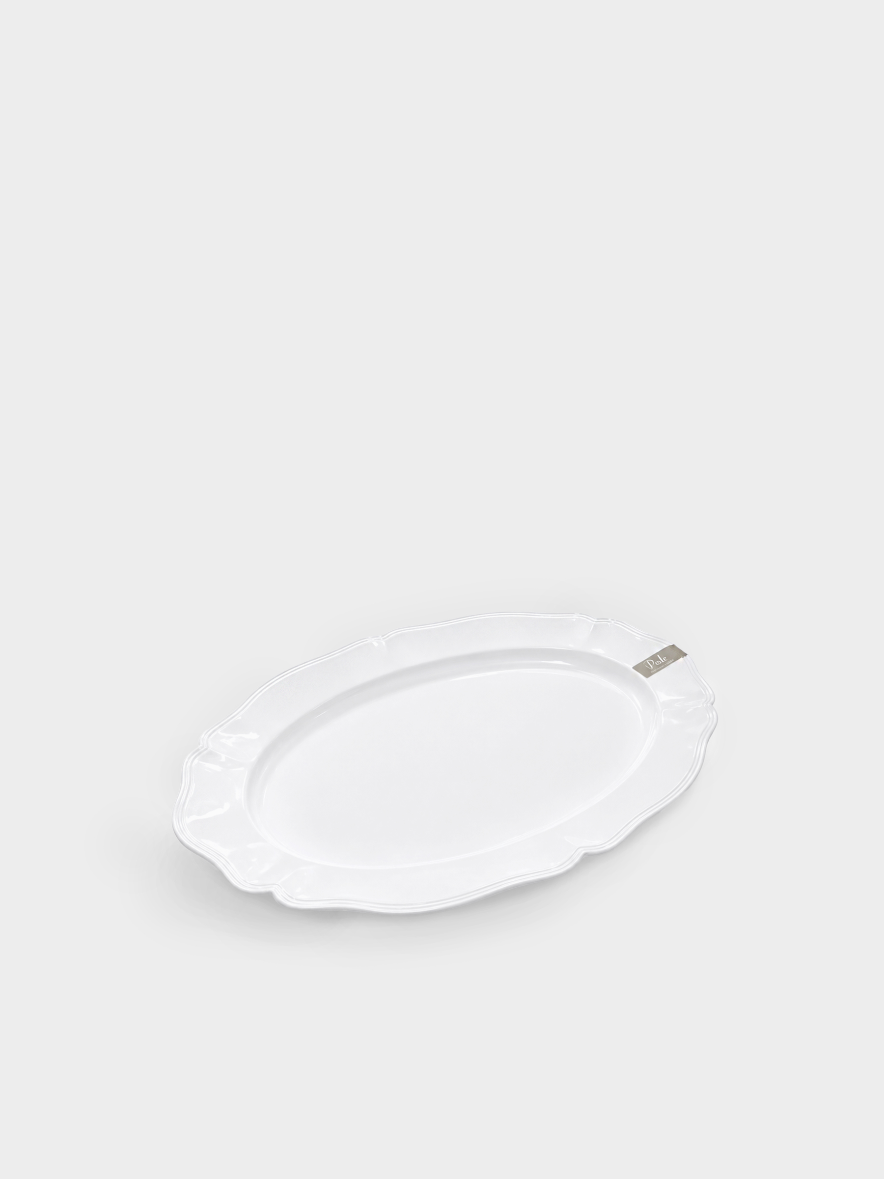 Блюдо, 36х25 см, фарфор P, овальное, белое, Волны, Perle