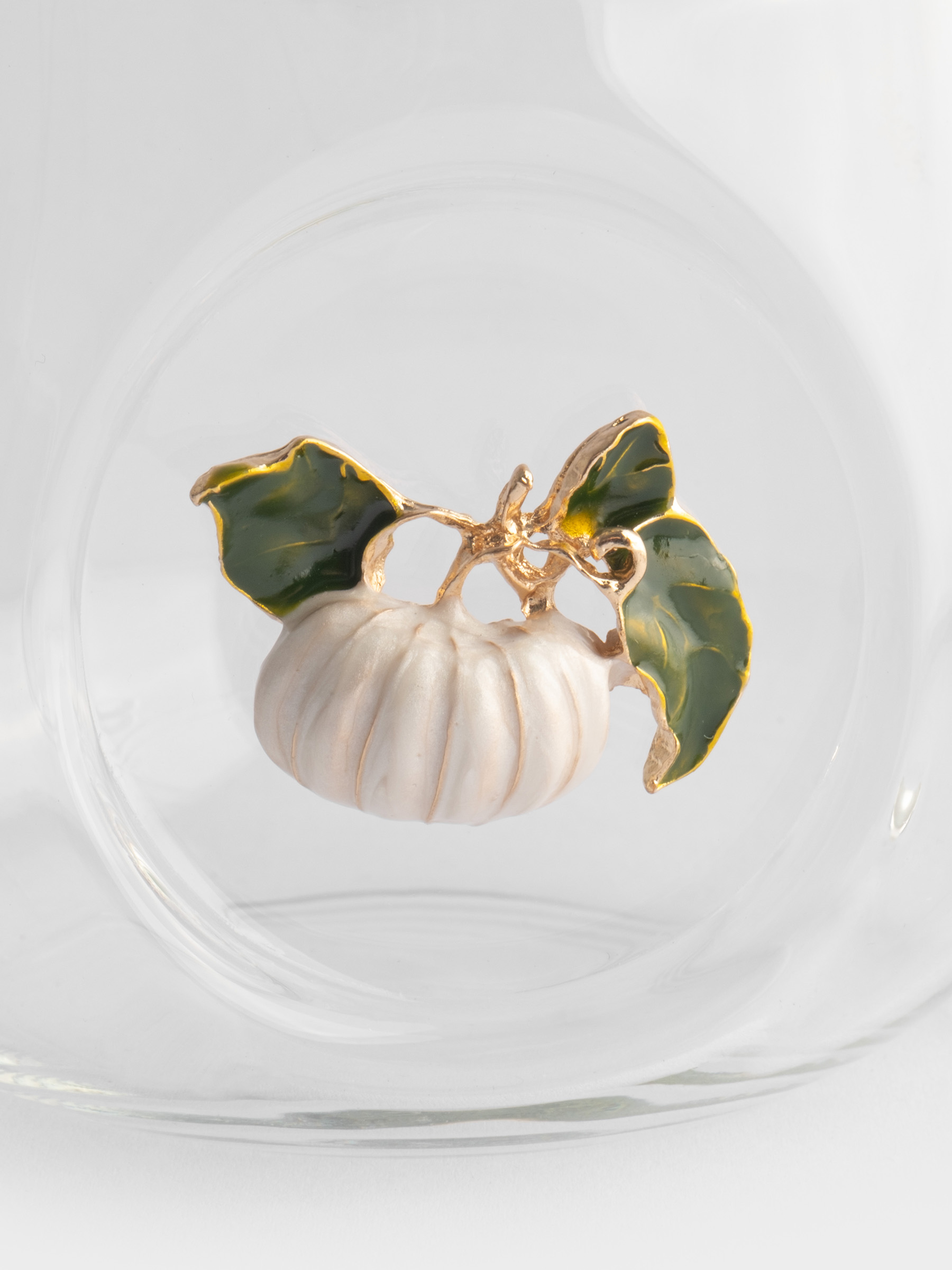 Кружка, 450 мл, стекло Б/металл, Тыква, Light pumpkin