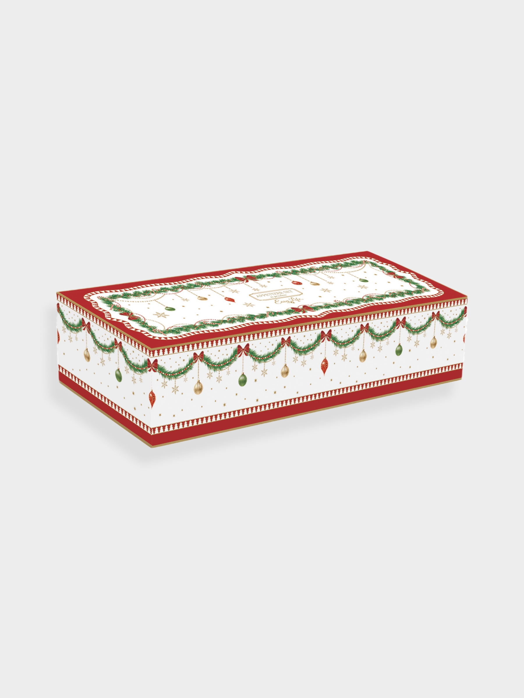 Набор для закусок, 3 пр, на подставке, фарфор P/бамбук, белый, Микс, Magie de Noel