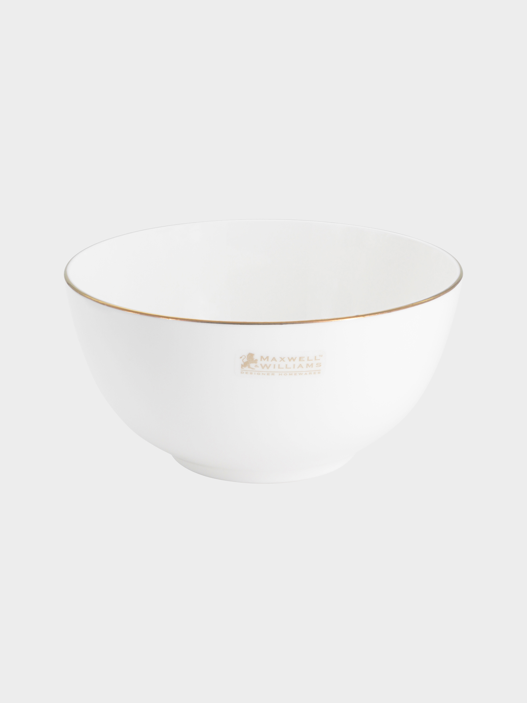 Салатник, 15х7 см, 650 мл, фарфор F, белый, с золотистым кантом, Cashmere Luxe