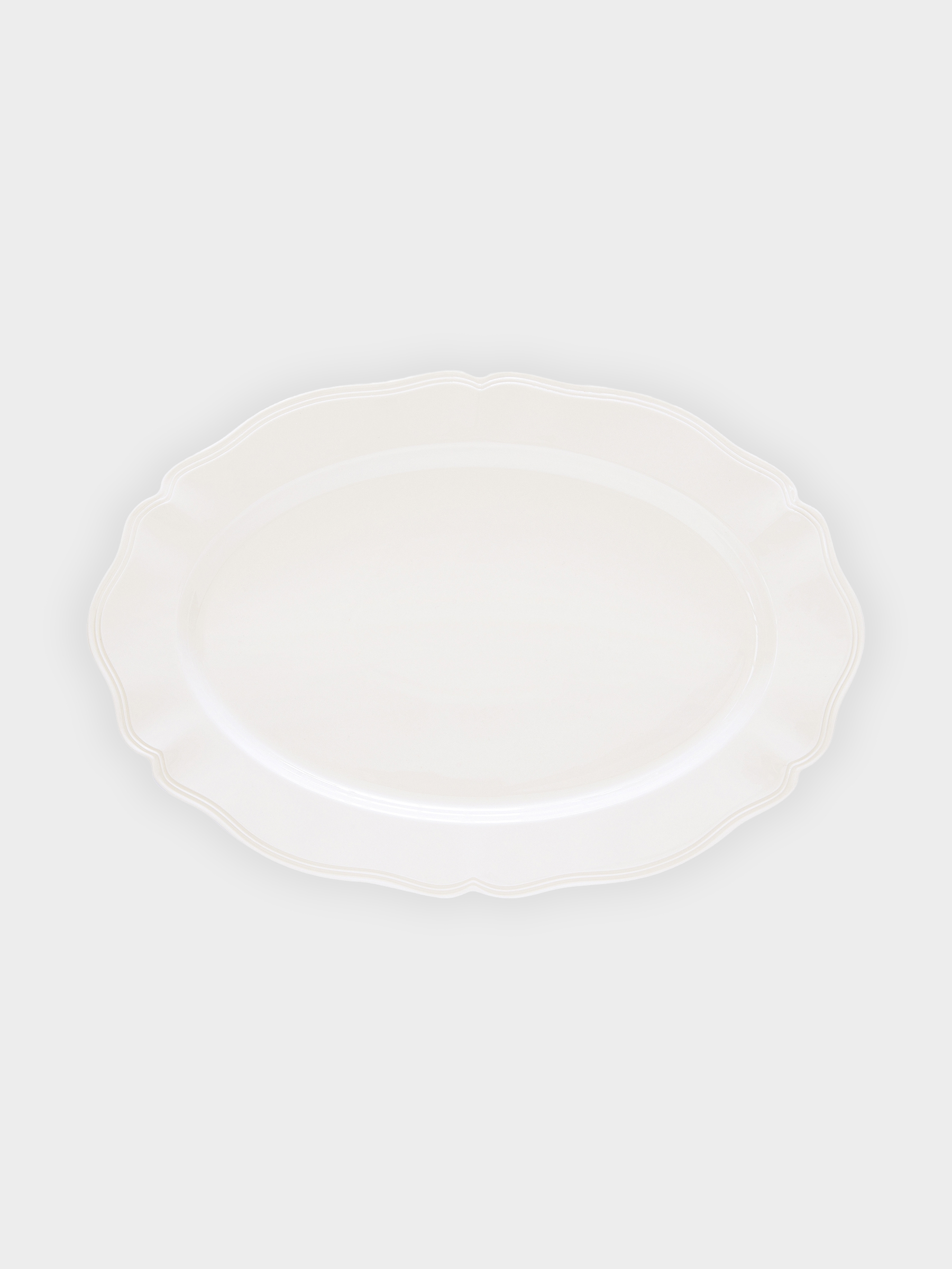 Блюдо, 36х25 см, фарфор P, овальное, белое, Волны, Perle