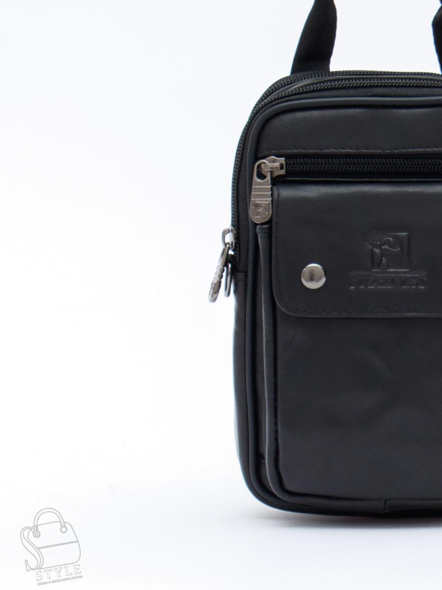 Сумка мужская кожаная 3131 black Fuzhiniao
