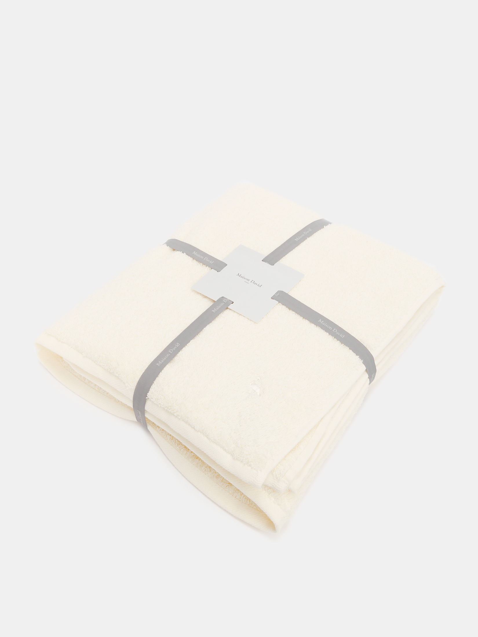 Махровое банное полотенце 100x150 MAISON DAVID 4285072, молочно-белый