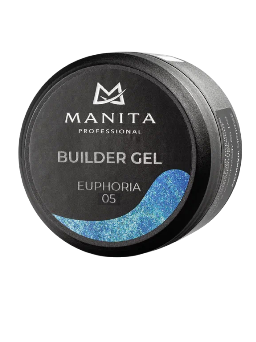 Manita Professional Гель моделирующий для ногтей с хлопьями юки / Builder Gel Euphoria №05, 15 мл