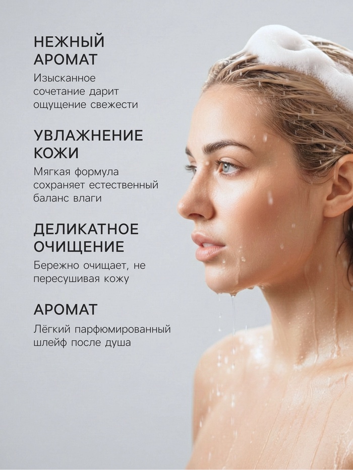Гель для душа парфюмированный Soul&Skin шафран и ветивер, 470 мл