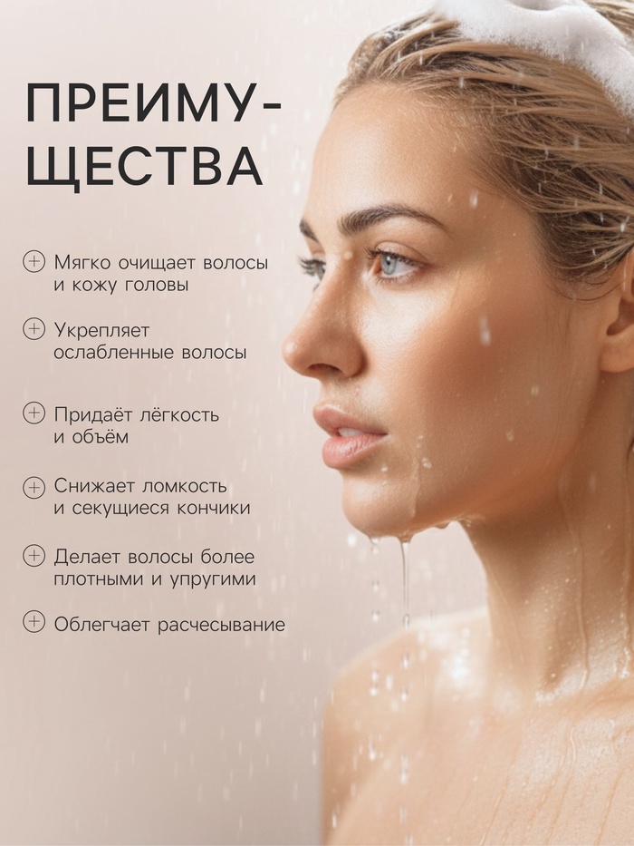 Шампунь для тонких и ослабленных волос GLOWCARE укрепление и объем, 480 мл