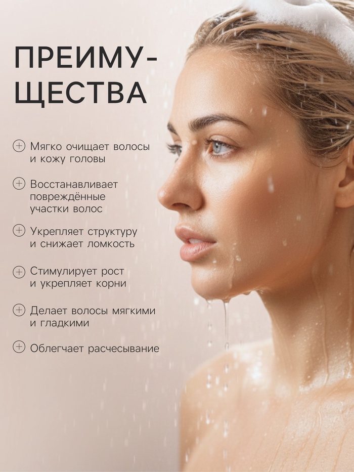 Шампунь для повреждённых волос GLOWCARE восстановление и рост, 480 мл