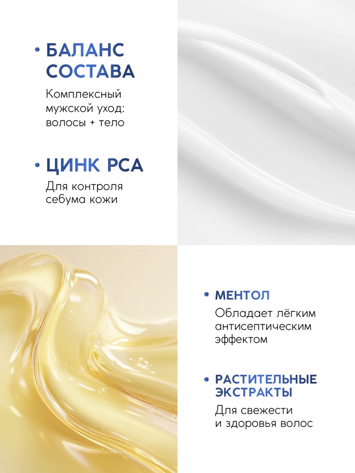 Шампунь для волос «Мужской 2в1», 400 мл, BONAMI