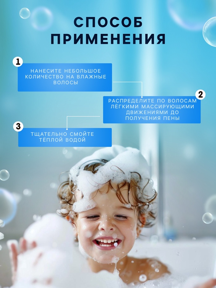 Шампунь и гель для душа детский LULU гипоаллергенно, 300 мл