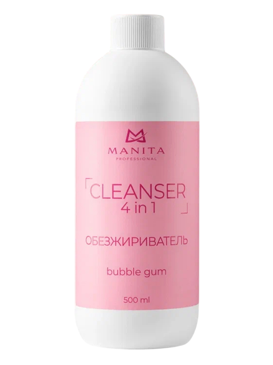 Manita Professional Обезжириватель для ногтей универсальный 4 в 1 / Bubble Gum, 500 мл