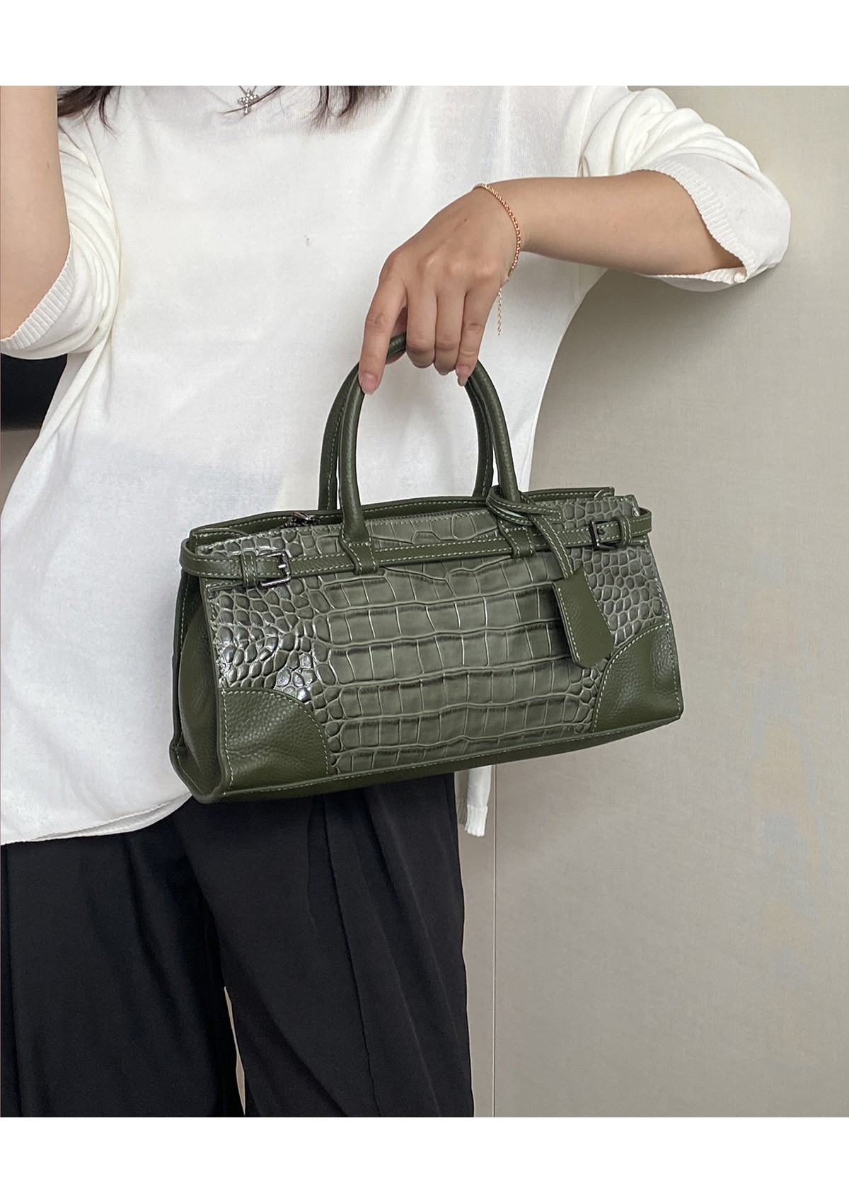 Сумка Lanotti CROCO LINE 8346/зеленый