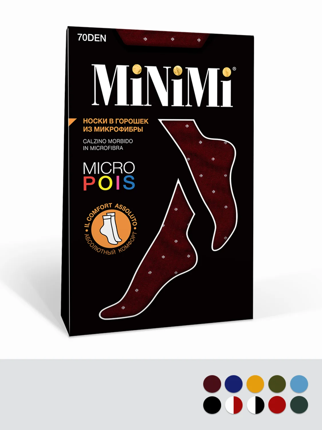 ст. цена100руб.! Minimi Носки calz. MICRO POIS 70 носки (точка)