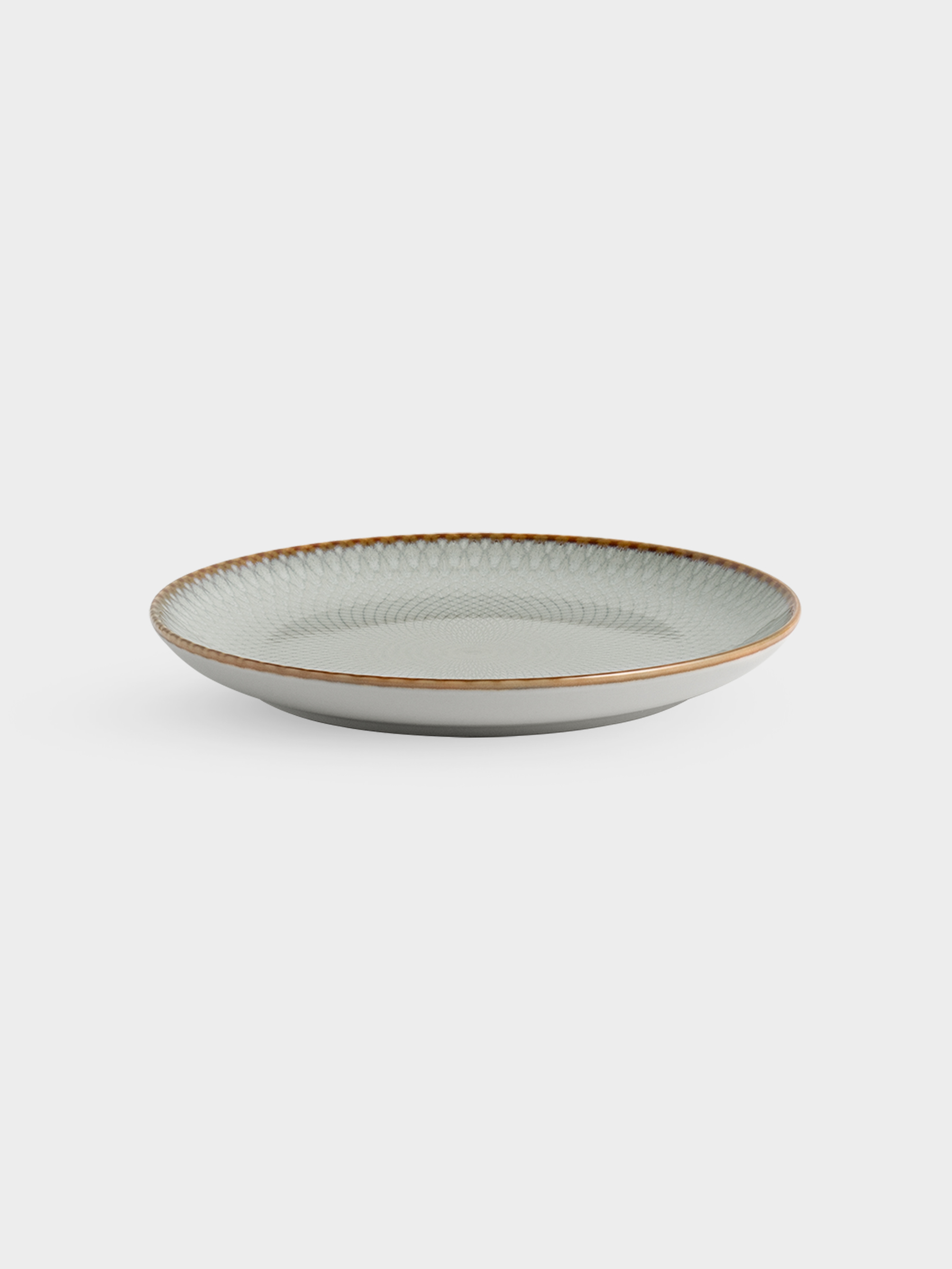 Тарелка закусочная, 20 см, керамика, серо-бежевая, Серые ромбы, Mandala
