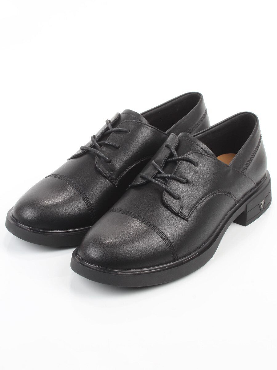 03-M47-68 BLACK Полуботинки женские (натуральная кожа)