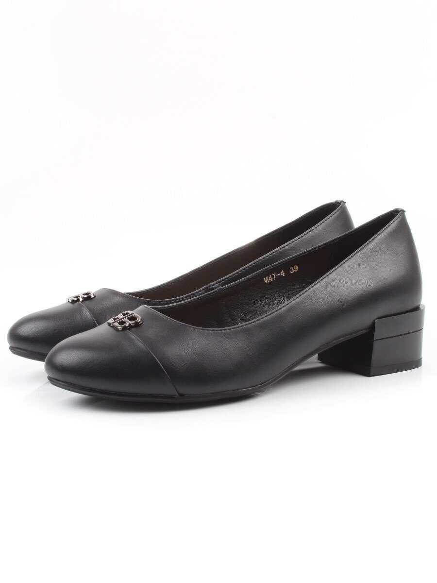 06-M47-4 BLACK Туфли женские (натуральная кожа)