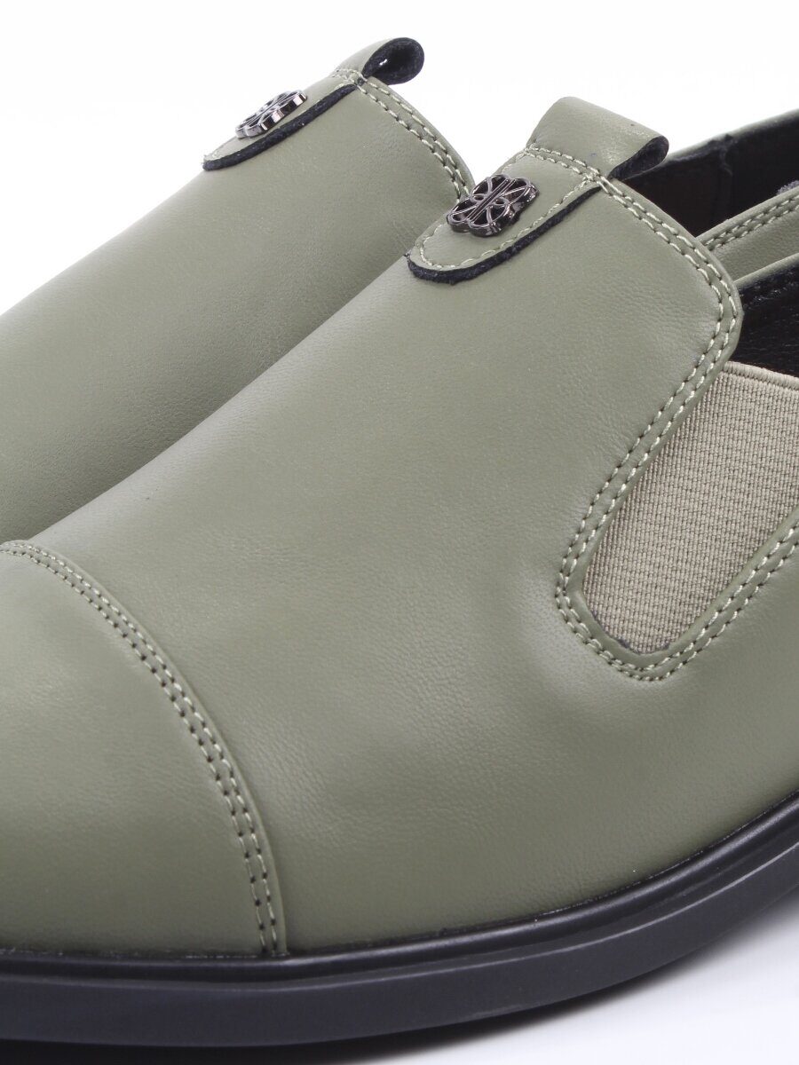06-M47-18 GREEN Туфли женские (натуральная кожа)