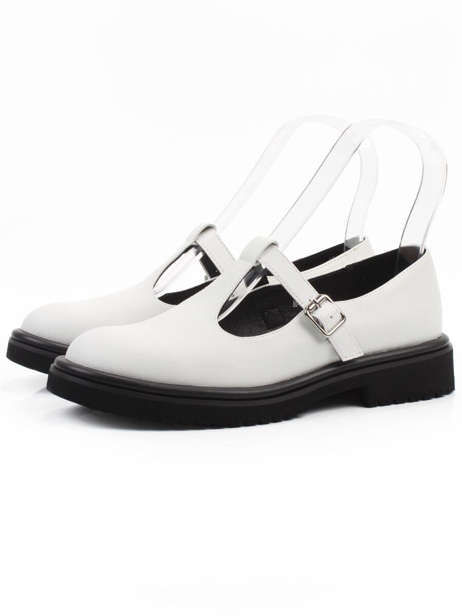 06-M47-12 WHITE Туфли женские (натуральная кожа)