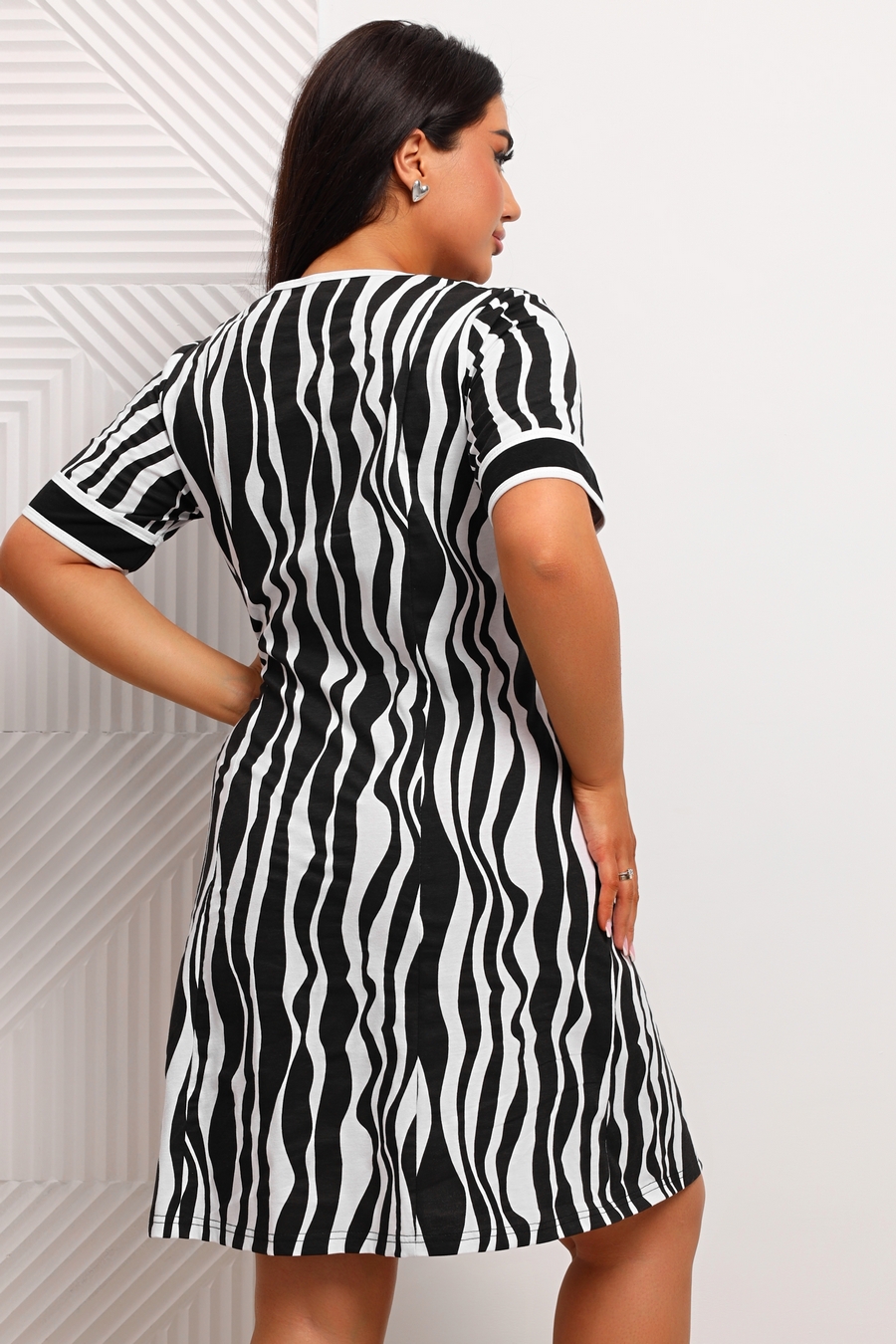 Халат женский из кулирки Марфа зебра