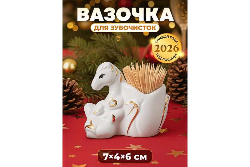 Вазочка для зубочисток 7,5*4,5*6,5 см