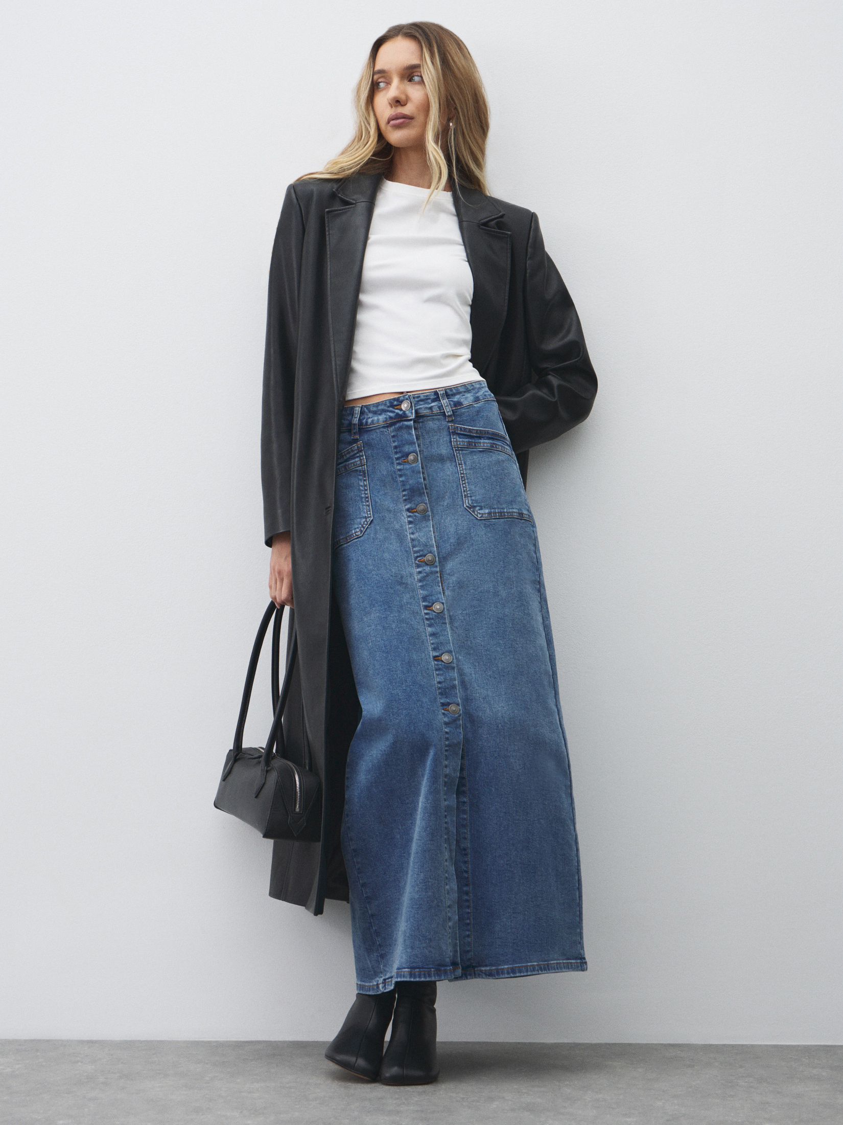 Юбка из денима MAISON DAVID 4481886, синий