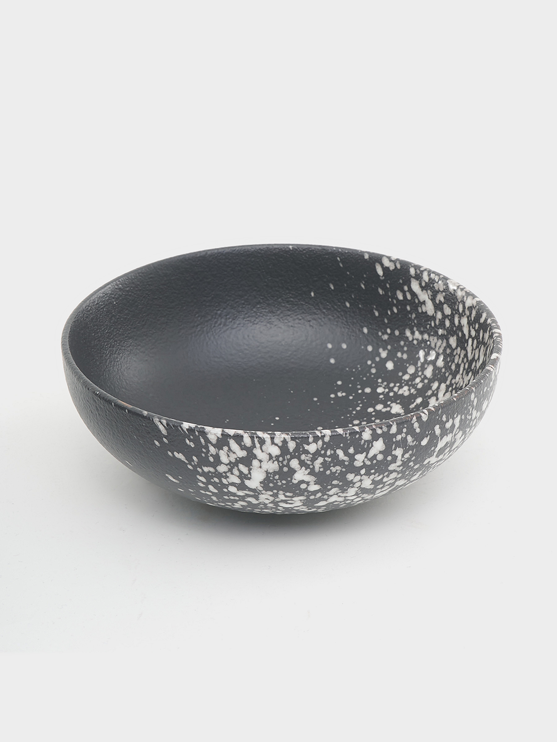 Салатник, 15,5х6 см, 500 мл, фарфор P, черный, в белую крапинку, Caviar Galaxy