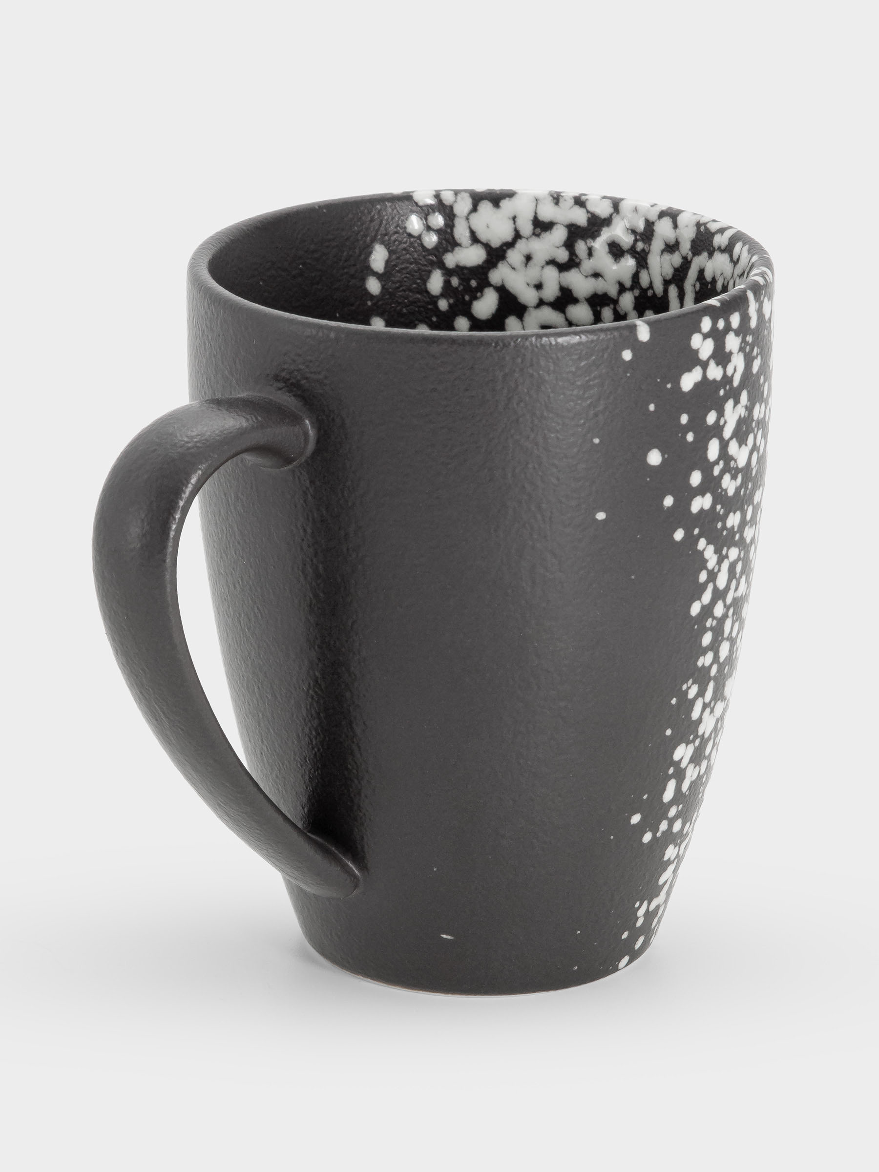 Кружка, 400 мл, фарфор P, черная, в белую крапинку, Caviar Galaxy