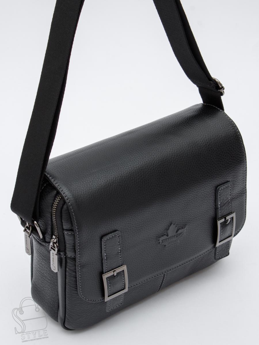 Портфель мужской кожаный 6997-1Z black Zinimsk