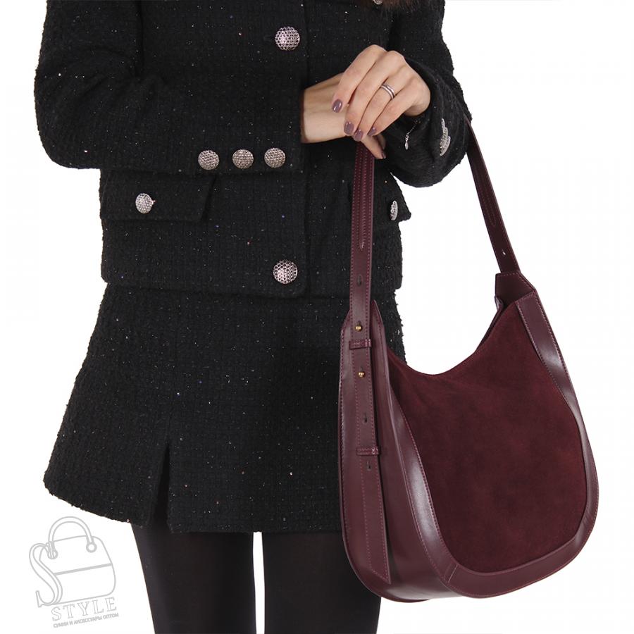 Сумка женская кожаная 7230BDAA wine red Baidou